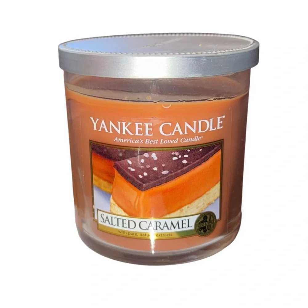 Yankee Candle-Salted Caramel Scented Candle – 5oz Glass Jar – Single Wick